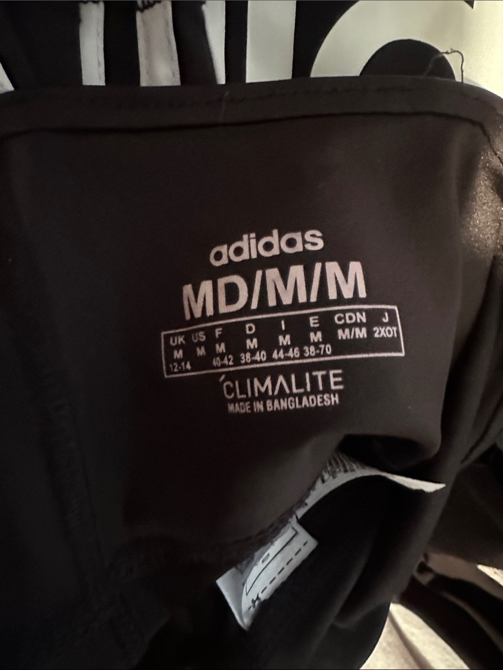 adidas Black Climalite Performance Top